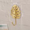 Puerta de entrada de hierro de metal dorado creativo decorativo de pared mini gancho de un solo gancho para llaves gancho para ropa