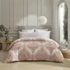 Funda de edredón floral y fundas de almohada, juego de tres piezas, impresión y teñido digital, fabricante, venta al por mayor transfronteriza, juegos europeos y americanos para la cama