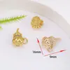 Colgante de Calabaza con Incrustaciones de Zirconia Dorada que Conserva el Color, Separador de Cuentas, Colgante Hecho a Mano para DIY, Accesorios de Tres Vías con Cuentas