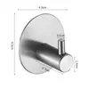 Gancho de acero inoxidable 304 transfronterizo, gancho adhesivo fuerte, gancho para ropa para puerta trasera, gancho para ropa, gancho de metal no perforado