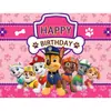 Tela de Fondo para Cumpleaños de Patrulla Canina Transfronteriza Suministros de Decoración para Fiesta Festiva Props para Montaje de Escena Patrulla Canina