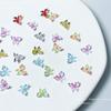 Accesorios para uñas de mariposa de resina impresión y teñido mixtos color de mariposa elfo mariposa tridimensional suministros para uñas decoraciones de uñas