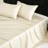 2026 Novo Estilo Seda de Gelo Lavada Estilo Luxo Leve Lençol de Cama Peça Única Série de Lençóis de Seda de Gelo Lavada Dois