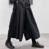 Traje Yamamoto Otoño Oscuro y Primavera Pantalones Casuales de Pierna Ancha para Hombre Sueltos Adelgazantes Cintura Alta Recortados Nicho Rectos Falda Pantalón con Pie Grande