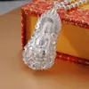 Mercadorias genuínas Colar Pingente Guanyin Banhado a Cobre e Prata Pingente Buda Banhado a Prata Guanyin Chama Masculino Segurança Outlet de Fábrica