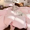 Conjunto de Quatro Peças de Veludo Leite para Dormir Nu Genuíno Conjunto de Três Peças de Fleece de Coral Estilo Creme de Inverno Lençol de Veludo para Bebê Capa de Edredom