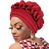 El sombrero turbante más vendido de África, nueva moda transfronteriza, Joker, color sólido, flor de piña, sombrero baotou para mujeres, una generación de cabello