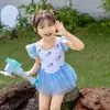 Trajes de Baño para Niñas Transfronterizos, Lindos Vestidos de Una Pieza Tipo Princesa, Faldas de Gasa Pequeñas y Medianas para Niñas Bebés, Trajes de Baño para Bebés y Niños