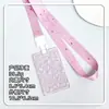 Portatarjetas con cubierta deslizante para colgar en el cuello para tarjetas de estudiante y de acceso, funda protectora portátil anti-pérdida para tarjetas de autobús y metro, nuevo modelo duro