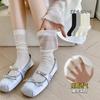 Calcetines de felpa ultrafinos primavera/verano malla media pantorrilla estilo ligero nuevo estilo hueco artefacto versátil estilo miu estilo ballet calcetines para mujer