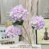 Hortênsia Artificial de 3 Cabeças tipo Doce, Flores Artificiais para Buquês de Casamento, Arte Floral Feita à Mão para Decoração de Salão de Casamento, Parede de Flores e Arranjos de Chão DIY