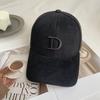 Boné de Baseball Unissex de Alta Qualidade com Textura Escovada, Aba Rígida, Aba Larga, Versátil, Bordado, Efeito Emagrecimento Facial, Boné Estilo Duckbill