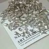 Rhinestones Blancos de Espalda Puntiaguda para Uñas, Deslumbrantes Rhinestones de Vidrio Blancos Transparentes Gruesos Cuadrados Irregulares con Forma de Corazón en Forma de Caramelo de Roca para Decoración de Uñas