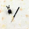 Pincel Delineador Dourado Fosco, Cabo Pequeno de Madeira, Pincel Corretivo para o Canto Interno do Olho, Pincel Delineador com Cerdas Macias, Caneta de Linha Fina
