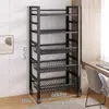 Prateleira de chão com cestos para vegetais, armazenamento móvel, micro-ondas, armazenamento de vegetais, prateleira doméstica multifuncional, estante de armazenamento