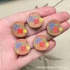 Nuevo Madera de Ébano y Melocotón Pintada Marca Hazte Rico Hamburguesa DIY Dibujos Animados Juguete Accesorios Pulsera Collar Joyería Accesorios