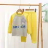 Conjunto de ropa interior térmica de otoño para niños, algodón puro, ropa de casa cálida, conjunto de manga larga para estudiantes de secundaria, oferta especial de liquidación