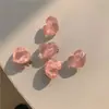 Pinza para el pelo coreana rosa dulce de chica mariposa melocotón, pinza lateral versátil para salir, para trenzas, para flequillo