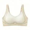 Sujetador seamless europeo y americano transfronterizo de talla grande, sin varillas, para mujer, con diseño push-up, soporte lateral, tejido cómodo y transpirable, un hermoso diseño en la espalda y copas fijas