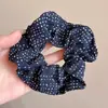 Goma para el pelo tipo scrunchie grande estilo coreano, banda elástica de alta elasticidad, goma elástica con estampado de leopardo, accesorio versátil para el cabello para mujer