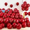 Boda globos de boda de doble capa diseño de habitación de boda de 10 pulgadas engrosados rojo granada decoración de boda suministros de boda