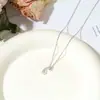 Elegante Collar de Otoño e Invierno para Mujer Diseño Original Galvanizado Ecológico Aguja de Plata S925 Tienda Compra al por Mayor Accesorios