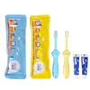 Cepillo de Dientes Desechable Infantil de Hotel con Cerdas Suaves y Pasta de Dientes Set de Artículos de Tocador, Pantuflas Desechables para Niños en Habitaciones de Huéspedes
