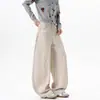 Jeans Retro Americanos de Pierna Ancha hasta el Suelo con Bordado de Estrella y Letras, Corte Limpio, Estilo Cimitarra, Unisex, Modernos