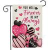 Amazon Nueva Serie Dulce Amor Día de San Valentín Bandera de Jardín Decorativa de Lino de Doble Cara para Patio Exterior