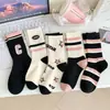 Calcetines de Invierno, Calcetines de Encaje con Lunares en Bloques de Color Cálido, Calcetines Versátiles Suaves de Media Pantorrilla, Calcetines para Mujer, Calcetines Apilables al por Mayor