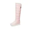 Botas de Piel de Felpa Gruesa de Invierno, Botas Altas Interiores, Moda de Talla Grande para Mujer de Comercio Exterior, Botas de Nieve Nuevas de Comercio Exterior Transfronterizo, Botas para Mujer