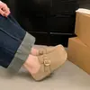 Mules cerrados de plataforma para mujer para uso en exteriores, nuevo estilo primavera 2026, zapatos cómodos sin cordones de suela gruesa estilo Birkenstock
