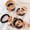 Al por mayor En stock Rayas Horizontales Moda Lindo Oso Gomas para el Cabello Alta Elasticidad Bandas para el Cabello Accesorios para el Cabello de Mujer