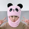 Chapéus Infantis Atacado Outono e Inverno Chapéus com Proteção para Orelhas para Meninos e Meninas com Cachecol Integrado Chapéus Fofos com Orelhas de Lã Chapéus de Algodão para Proteger Contra o Frio