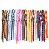 Poliéster Bloqueo de Color Tejido a Mano Llavero Bolso Encanto de Teléfono de Moda Correa Accesorios Joyería Creativa DIY Materiales