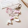 Colgante de Delfín de Concha de Perla con Temática Oceánica Cadena para Teléfono de Cuentas Estilo Ins Llavero Colgante para Bolsa Polaroid