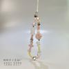 Woo Woo corrente original para celular cor rosa macaron Corrente de pulso artesanal DIY Rosa Cristal Lanyard curto Ornamento de celebridade online