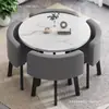 Juego simple de mesa y sillas de oficina para negociación, mesa creativa de recepción para tienda de té de leche, mesa redonda pequeña de recepción informal, mesa de comedor