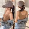Chaleco térmico cepillado de jacquard con encaje de otoño e invierno, camisa sexy con parte inferior gruesa, ropa interior de belleza para la espalda, top con almohadilla para el pecho para mujer
