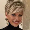Nueva Peluca de Fibra Química AliExpress Cabello Corto Liso con Flequillo para Mujeres Europeas y Americanas Peluca Corta de Comercio Exterior Estilo Pixie