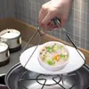 Estante de Acero Inoxidable para Cocinar al Vapor Pinza para Platos Pinza para Bandeja Pinza para Tazones Pinzas Cazuela Recogedor de Tazones Herramienta Pequeña de Cocina Pinza Recogedora de Platos Soporte Suministro Directo de Fábrica