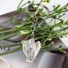Venda Direta de Fábrica de Cristal de Jade Natural Esculturas de Anjo de 1 polegada Chaveiro Pingente Itens de Decoração para Colar DIY