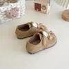 Zapatos Birkenstock Forrados de Felpa Estilo Coreano para Niñas 2026 Invierno Nuevo KT Cat Girl Zapatos de Algodón Cálidos para Bebé Niña Mocasines de Suela Suave