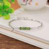 Um Cervo Prata S925 Prata de Lei Banhado a Ouro Jade de Hetian Jade Folha de Bambu Festival Design Alto Novo Bracelete Chinês