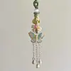 Cadena para Teléfono de Flor de Estrella Dulce de Moda Colgante de Estrella Transparente Hielo Tejido de Moda Suave Accesorio Versátil de Alto Valor