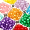 Cuentas redondas de resina con purpurina imitación ojo de gato de 10 mm para pulseras, collares y accesorios de joyería hechos a mano DIY