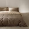 Conjunto de Quatro Peças Espesso Escovado de Algodão de Fibra Longa Micro Veludo Contagem 100, Roupa de Cama Simples de Algodão Quente para Outono e Inverno