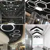 Candelabro de Oficina LED con Forma No Estándar, Candelabro Creativo Hexagonal Hueco en Forma de Y para Centros Comerciales, Candelabro para Gimnasio