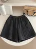 Moda Gentil Estilo Coreano~Shorts Casuais de Cintura Alta para Mulheres, Inverno 2026 Novos Shorts Boot de Linha A Soltos Tendência
