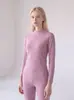 Conjunto Premium DeRong 300g para Mujer Cuello Redondo Alto Calentamiento Térmico Otoño Invierno Ropa Interior Térmica